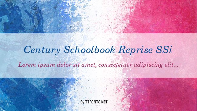 Century Schoolbook Reprise SSi example